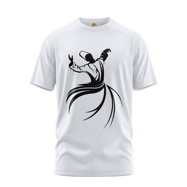 تی شرت آستین کوتاه زنانه هومرو مدل TW201 طرح رقص سماع