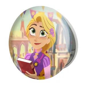 آینه جیبی خندالو طرح راپونزل گیسو کمند Rapunzel مدل تاشو کد 13743 