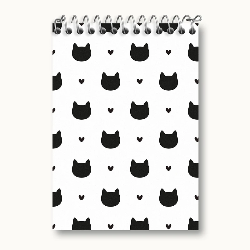 دفتر یادداشت 50 برگ خندالو مدل گربه (Cat) کد N432