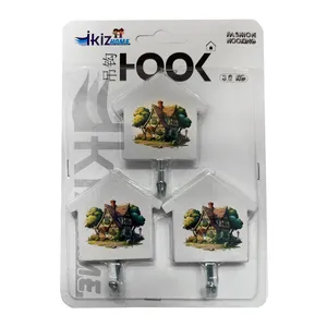 قلاب آویز آشپزخانه مدل هوک طرح خانه جنگلی بسته 3 عددی