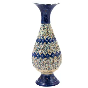 گلدان میناکاری مسی رستا طرح صراحی 111-12-102 ارتفاع 20 سانتی متر