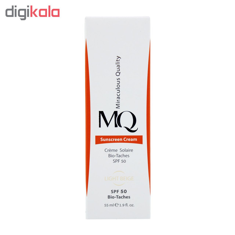 کرم ضدآفتاب رنگی ام کیو مدل LIGHT BEIGE BIO TACHES، حجم 55 میلی‌لیتر