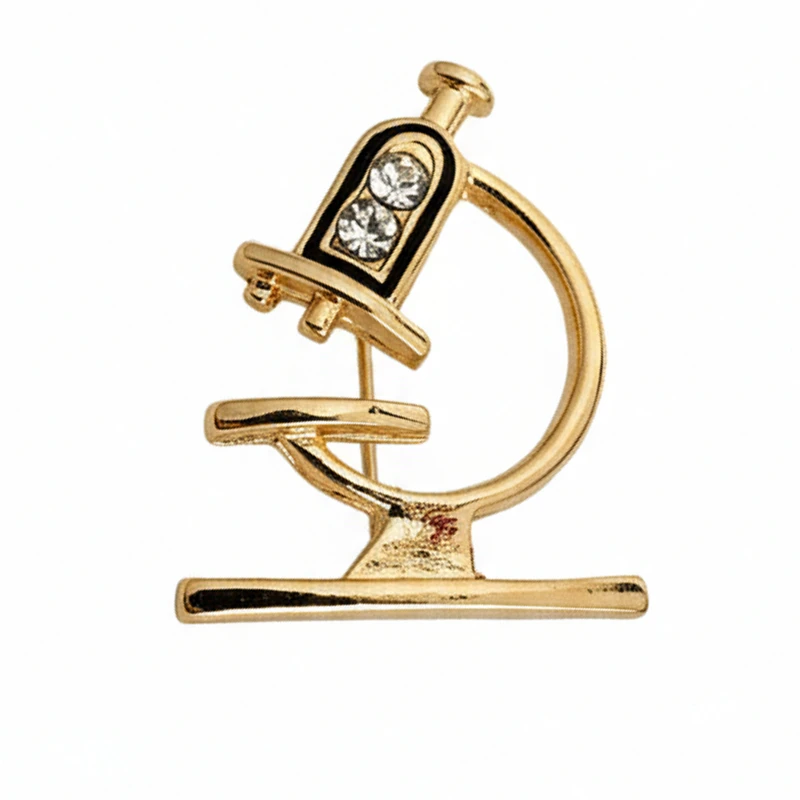 گل سینه زنانه مدل میکروسکوپ مینیاتوری آزمایشگاهی نگینی کد ngr436 