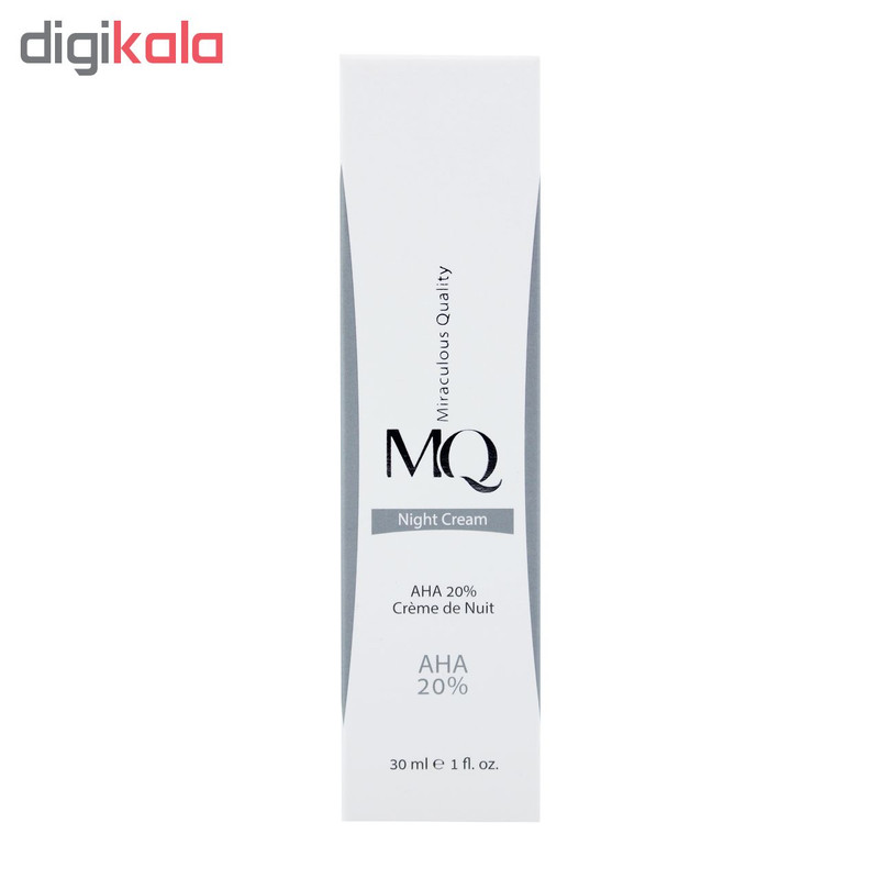 کرم لایه بردار ام کیو مدل AHA 20% NIGHT CREAM حجم 30 میلی لیتر