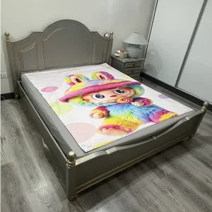 پتو مسافرتی 1 نفر مدل لبوبو کد 5 سایز 200x155 سانتی‌متر