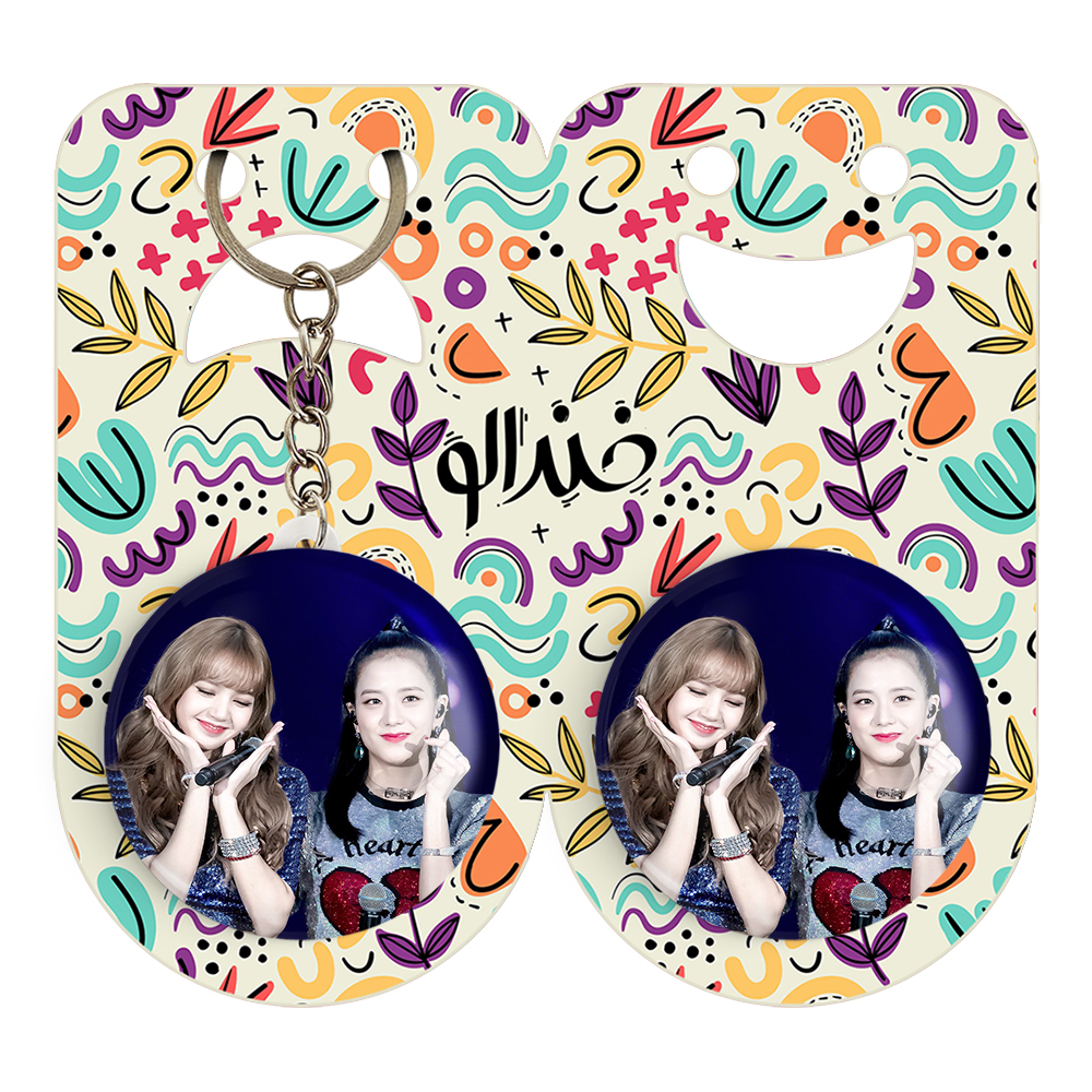 پیکسل خندالو مدل گروه بلک پینک کد 14458 به همراه جاکلیدی