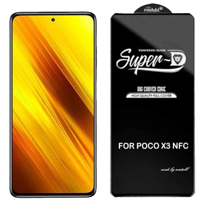 محافظ صفحه نمایش مدل Super D مناسب برای گوشی موبایل شیائومی Poco X3