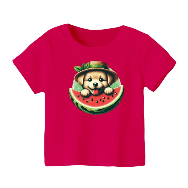 تی شرت آستین کوتاه بچگانه مدل سگ یلدایی کد 3