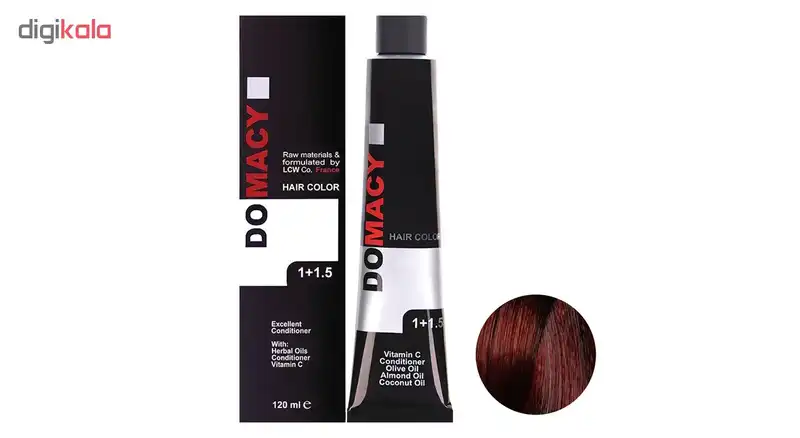 رنگ مو دوماسی سری ماهاگونی شماره 6.5 حجم 120 میلی لیتر رنگ ماهاگونی تیره