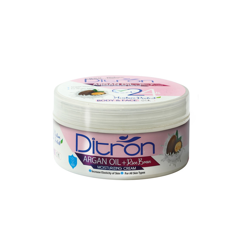 کرم مرطوب کننده دیترون مدل ARGAN OIL+Rice Bran  حجم 200 میلی لیتر