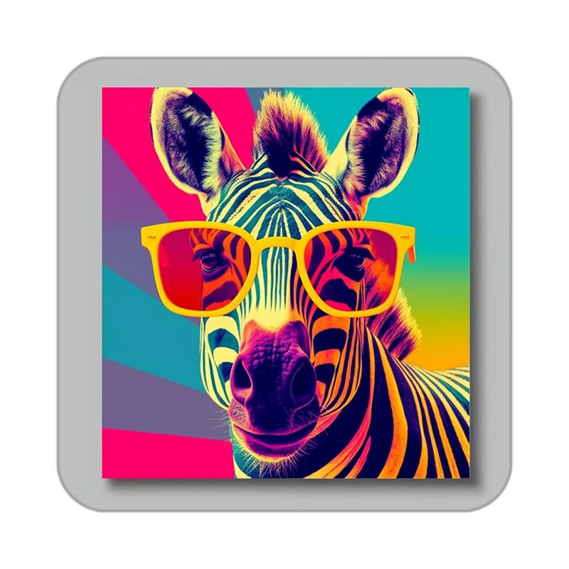 زیر لیوانی کاکتی طرح حیوانات رنگی مدل mp27132