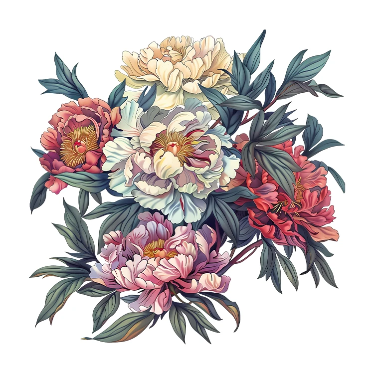 استیکر پارچه و لباس پاد آفرین مدل کارتونی طرح گل کد S3959