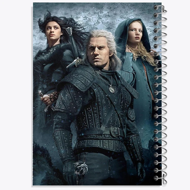 دفتر مشق 50 برگ خندالو مدل سیری و گرالت و ینفر سریال ویچر Witcher کد 27412