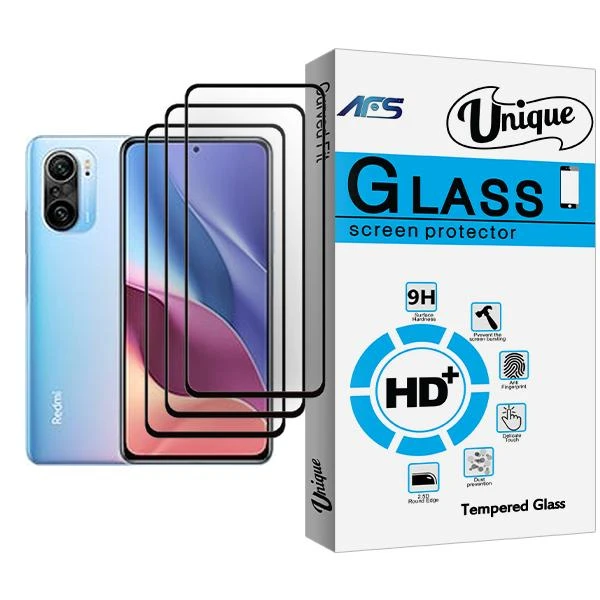 محافظ صفحه نمایش ای اف اس مدل Unique Glass MIX003 مناسب برای گوشی موبایل شیائومی Redmi K40 Pro بسته سه عددی