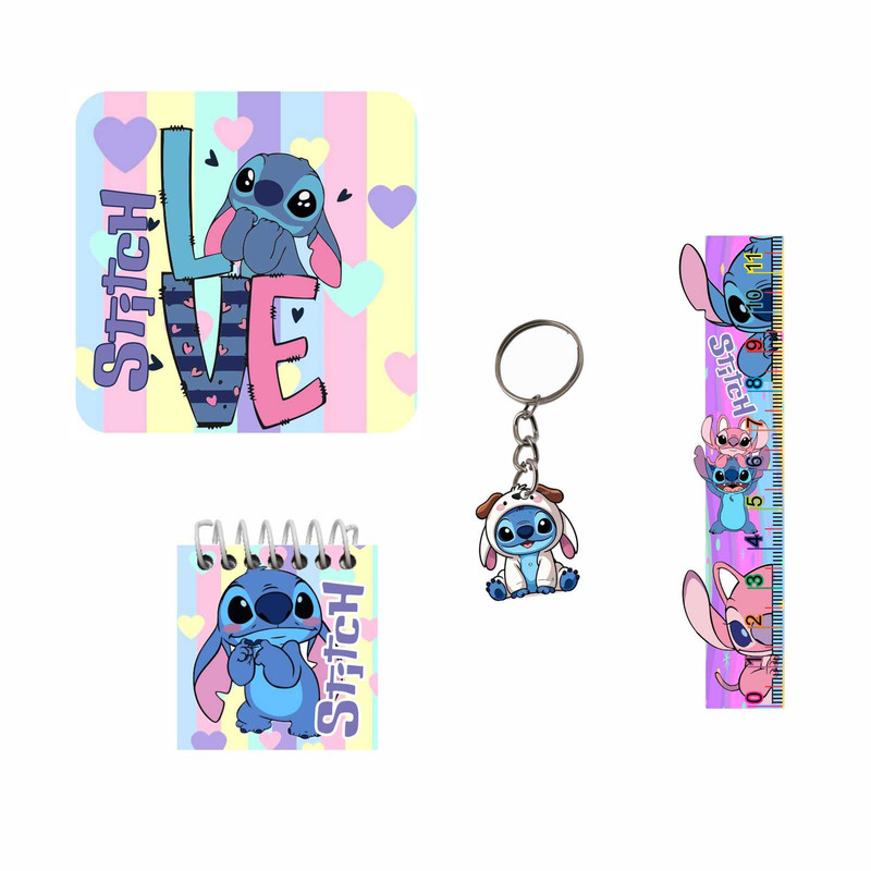 بسته لوازم تحریر مدل استیچ 4 بسته 6 عددی