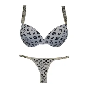 ست شورت و سوتین زنانه مدل نگین دار کد 808 رنگ سفید