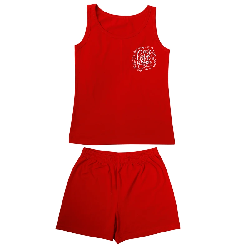 ست تاپ و شلوارک راحتی زنانه آریان نخ باف مدل 27632