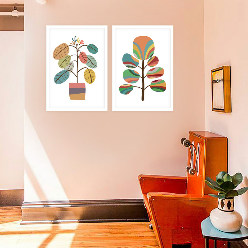 تابلو مدل Flower companion مجموعه 2 عددی