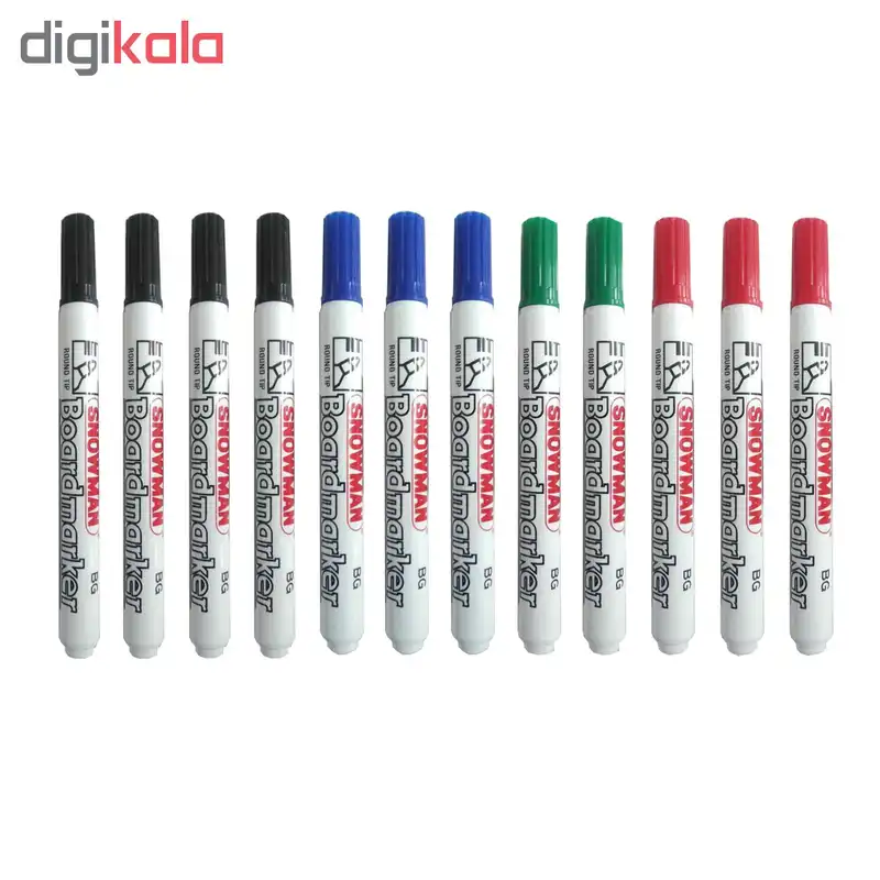 ماژیک وایت برد اسنومن کد 4332 بسته 12 عددی