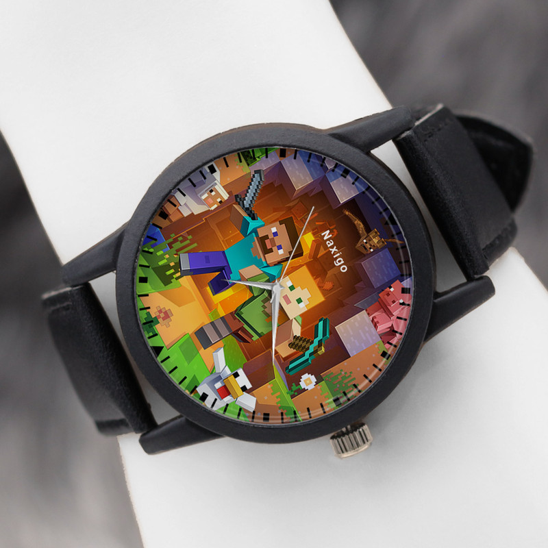 ساعت مچی عقربه ای ناکسیگو مدل Minecraft کد LF6779
