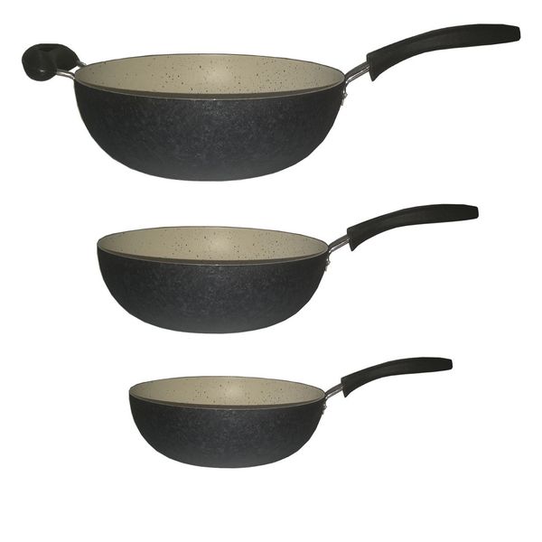 تابه وک گرانیتی 3 پارچه سورنا مدل SML30852 تابه وک گرانیتی 3 پارچه سورنا مدل SML30852