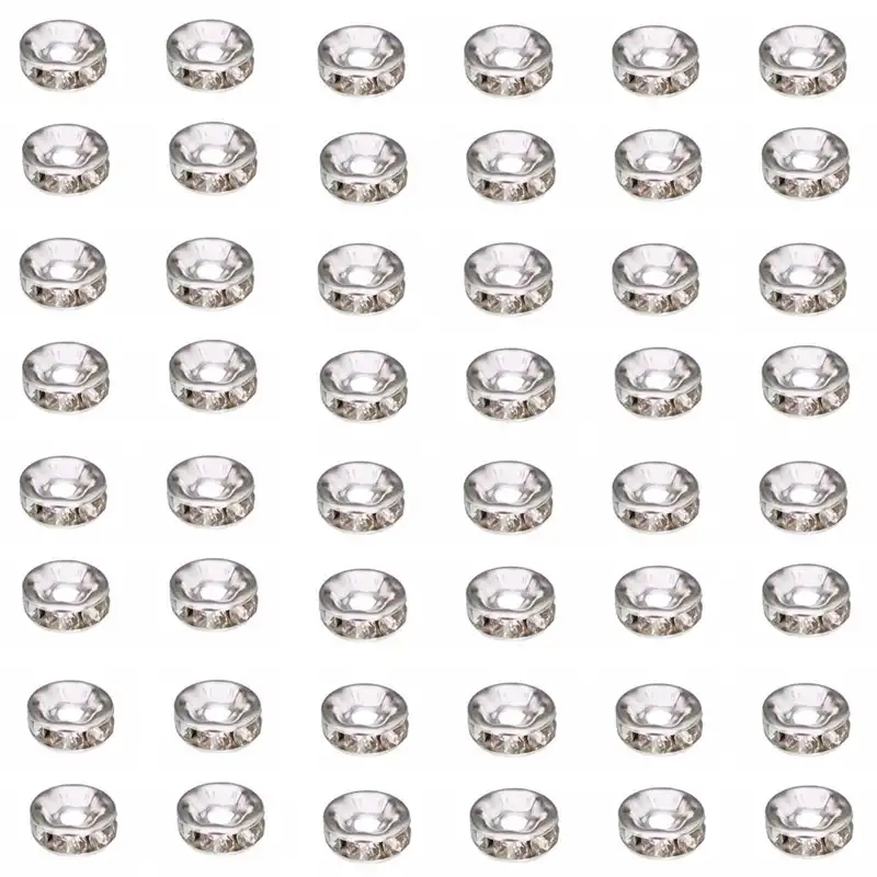 مهره دستبند مدل نگین دار کد 092 بسته 48 عددی