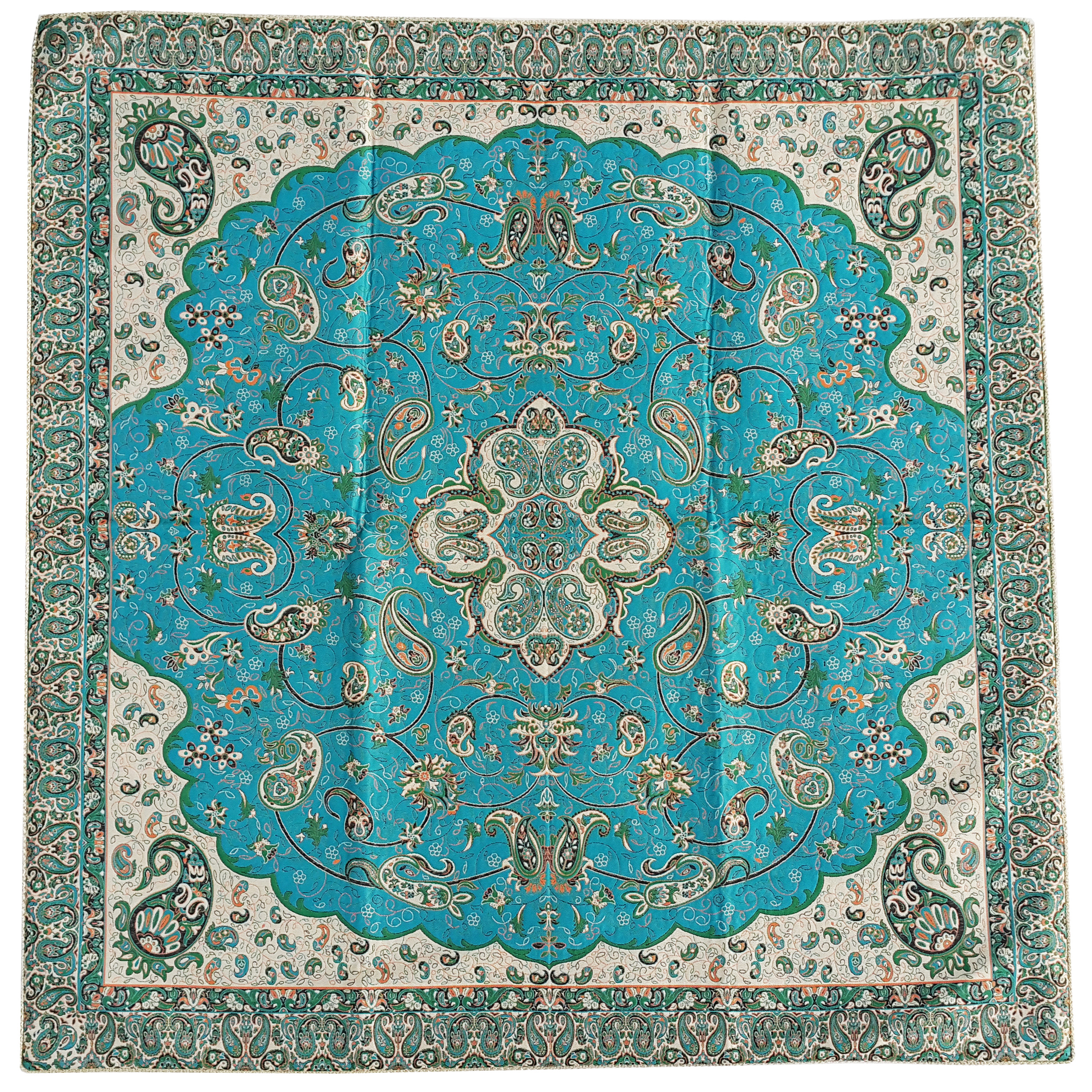 رومیزی ترمه ابریشم طرح شاه عباسی کد 02