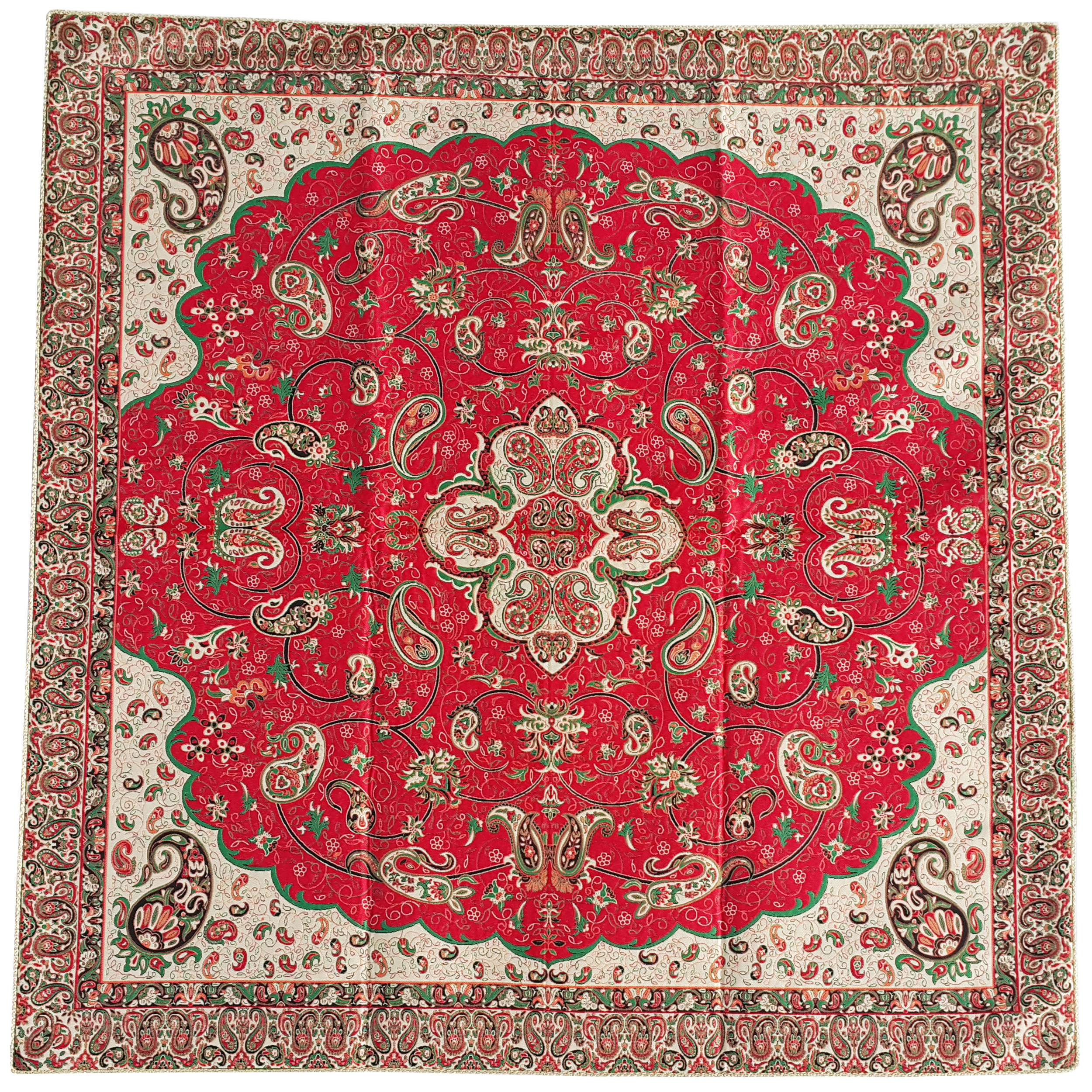 رومیزی ترمه ابریشم طرح شاه عباسی کد 03