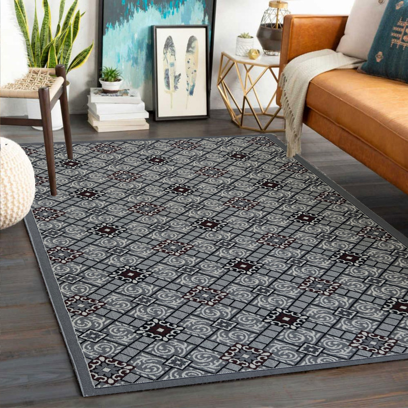 گلیم ماشینی جزیره طرح نگین گلیم ماشینی جزیره طرح نگین