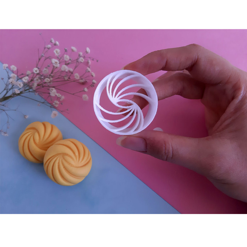 قالب شیرینی مدل نان برنجی سه بعدی کد 414