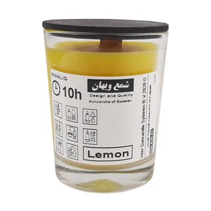 شمع لیوانی ویهان مدل سویا وکس رایحه لیمو