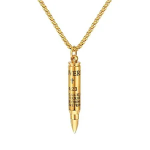 گردنبند مردانه گالری شمرون مدل فشنگ کد NEC466G0
