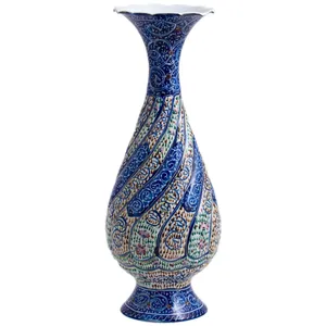 گلدان میناکاری مسی رستا طرح صراحی 129-12-102 ارتفاع 20 سانتی متر