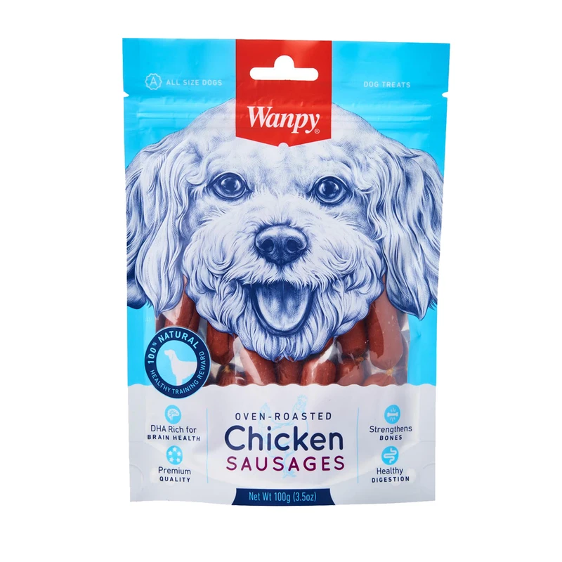  غذای تشویقی سگ ونپی مدل Sausags Chicken وزن 100 گرم