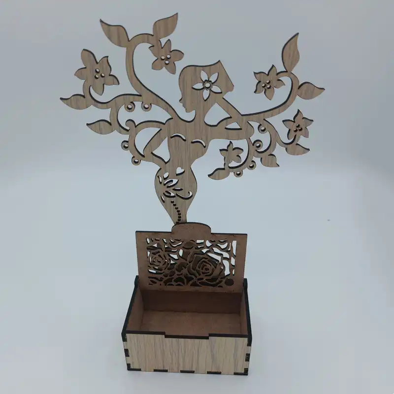 جعبه جواهرات مدل A1166 طرح دختر و گل