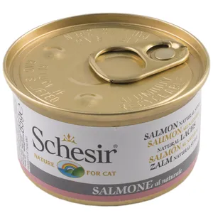 کنسرو غذای گربه شسیر مدل SALMONE-VATE NATURALE01 وزن 85 گرم