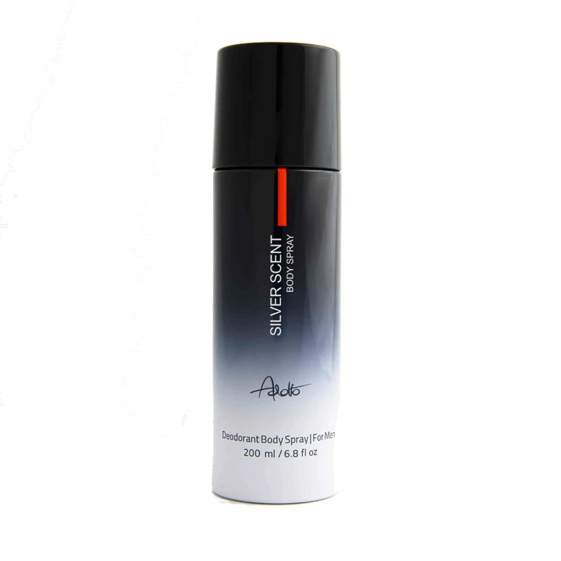 اسپری دئودورانت مردانه آدولفو مدل silver scent حجم 200 میلی لیتر 