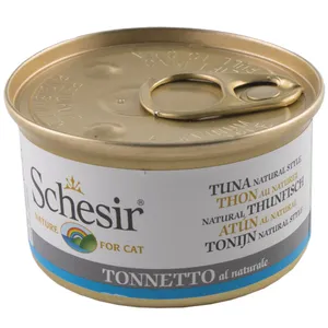 کنسرو غذای گربه شسیر مدل TONNETTO NATURALE VA05 وزن 85 گرم