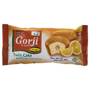 کیک دوقلو با مغزی کرم پرتقالی گرجی مقدار 50 گرم