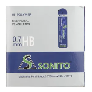 نوک مداد نوکی 0.7 میلی متری سونیتو مدل Hi-Polymer بسته 12 عددی