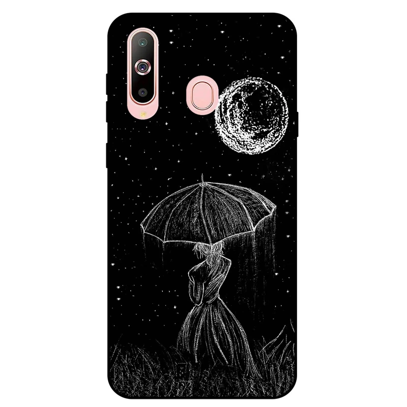 کاور مگافون طرح دختر و ماه مدل 1369 مناسب برای گوشی موبایل سامسونگ Galaxy A8 S         