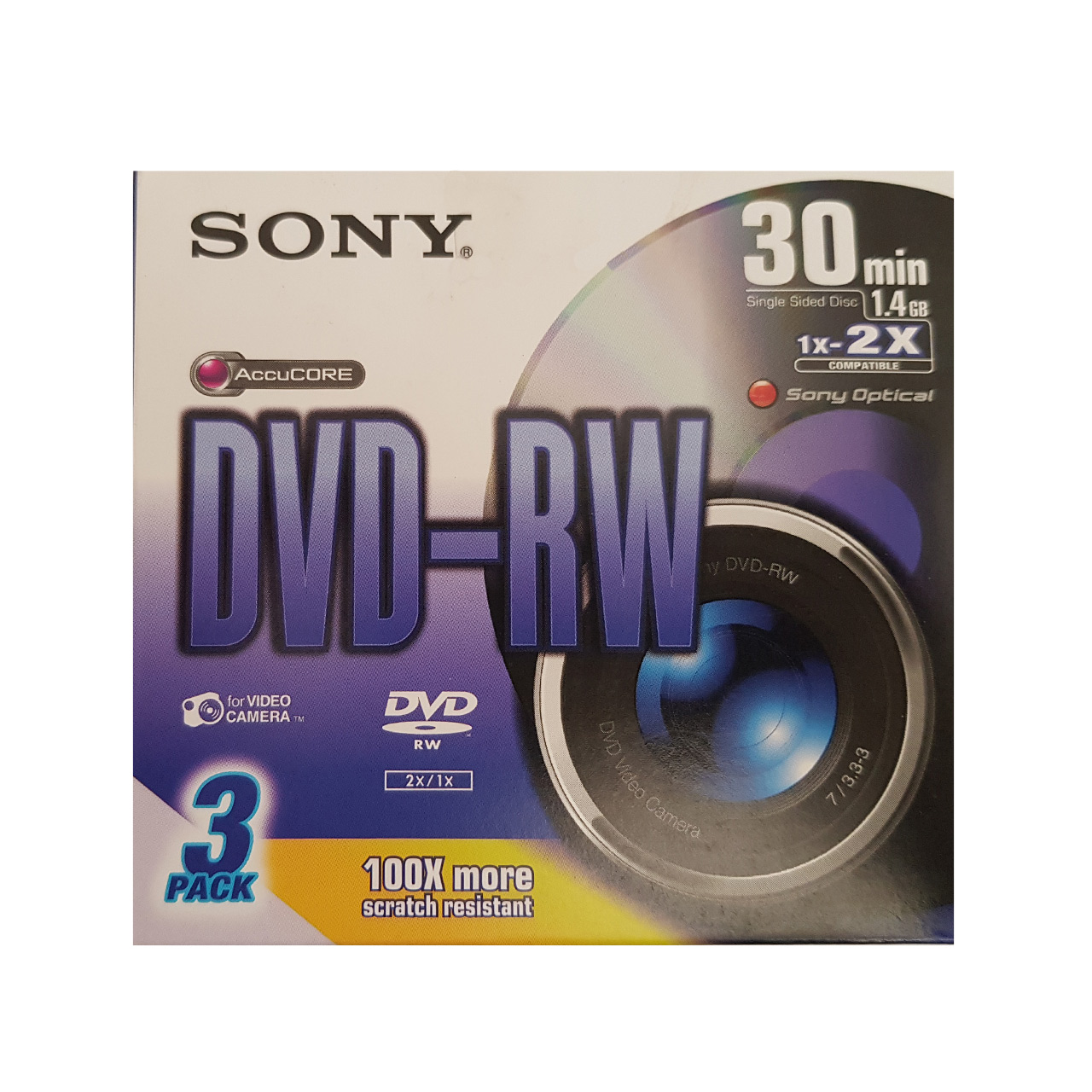 دی وی دی خام سونی مدل DVD-RW بسته 3 عددی