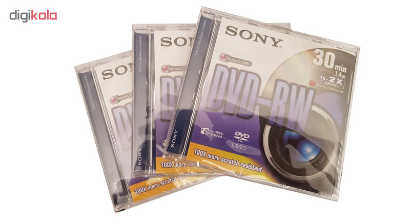 دی وی دی خام سونی مدل DVD-RW بسته 3 عددی