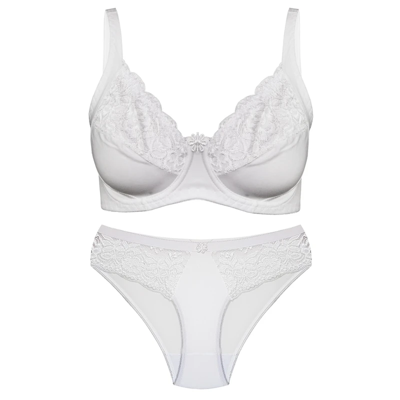 ست شورت و سوتین زنانه پانیذ مدل فنردار گیپوری کد 9008