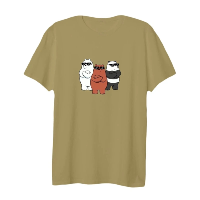 تی شرت لانگ آستین کوتاه زنانه مدل خرس های کله فندقی کد 4