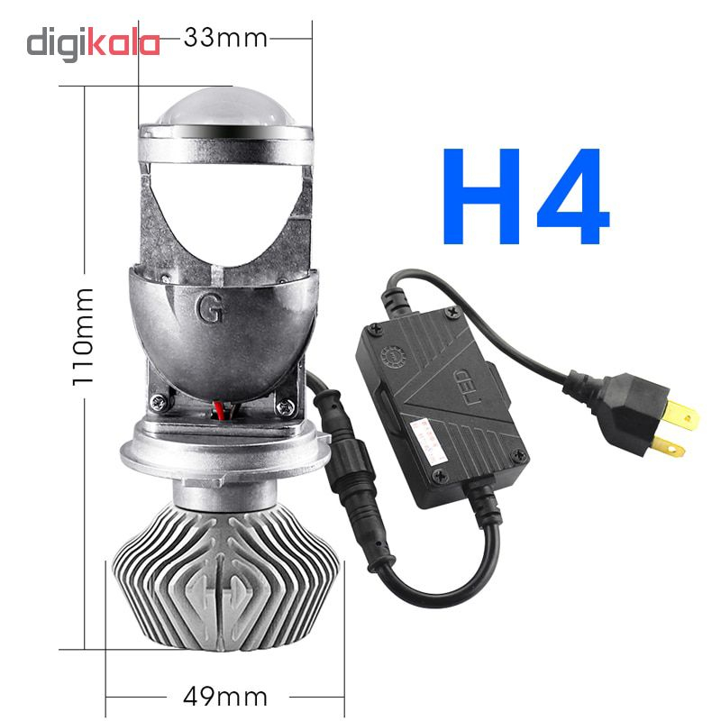 لامپ خودرو مدل H4 Mini Led Lens بسته دو عددی