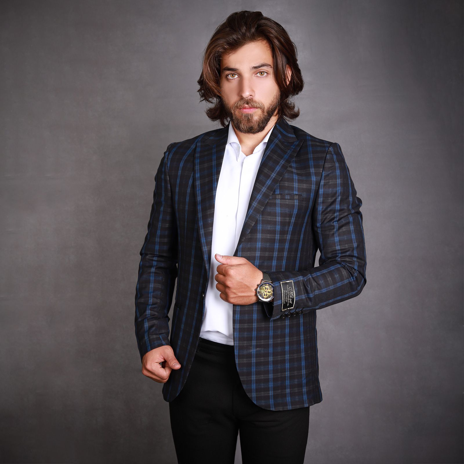 کت تک مردانه مدل چهارخانه الپا -TH - - 11