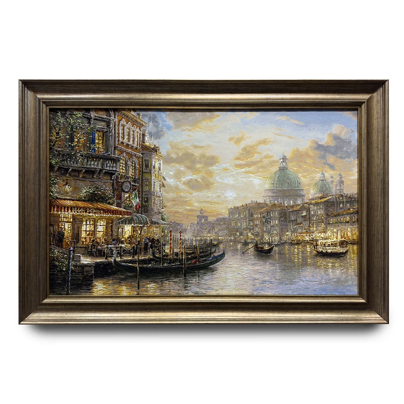 تابلو فرش دستباف طرح منظره غروب ونیز کد 006