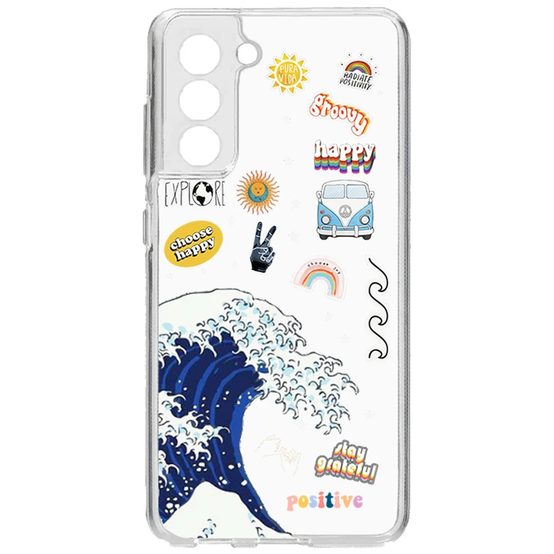 کاور طرح Wave مناسب برای گوشی موبایل سامسونگ Galaxy S21 FE