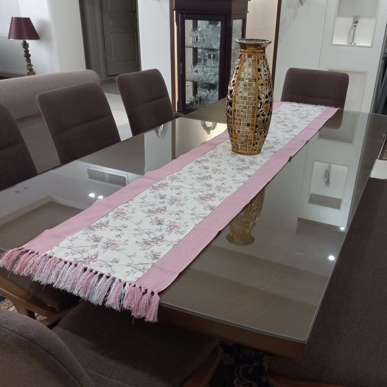 رانر طرح گل رز کد 745001 رانر طرح گل رز کد 745001